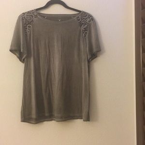 American Eagle Soft and Sexy T-Shirt Lace Shoulder